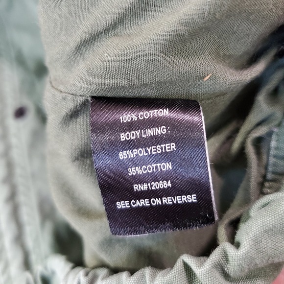 TORRID Women Military Jacket 1 Green Utility Full Zip Long Sleeve Collar Pockets - Picture 9 of 9